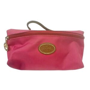 Longchamp Mint Pink Nylon Le Pliage Paris Cosmetic Travel Bag